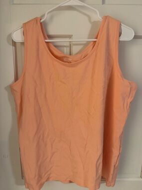 Woman’s Coral Lands End Tank Top Size XL EUC